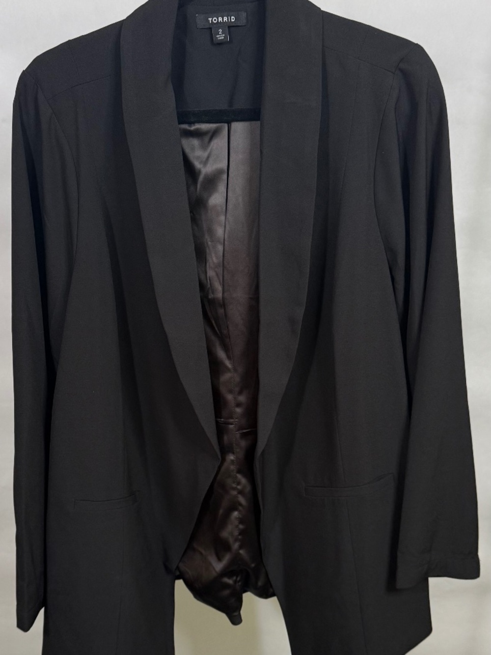 Torrid Black open front blazer
